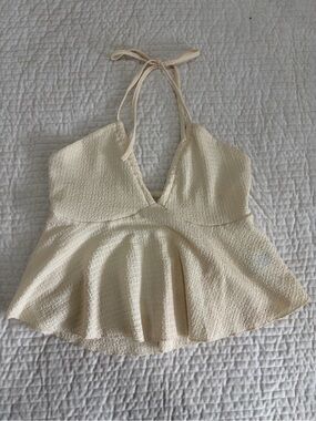 Crisscross Tie Backless Halter Top